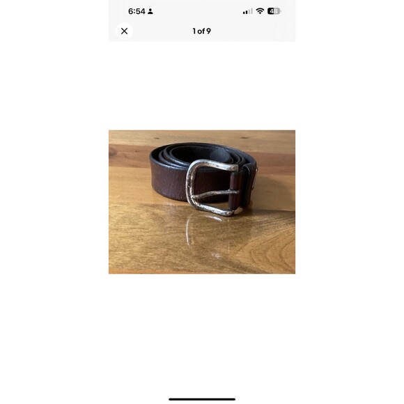 FOSSIL Brown Leather Belt Mens Size 36 Silver Buckle Distressed Boho Western - Picture 1 of 9